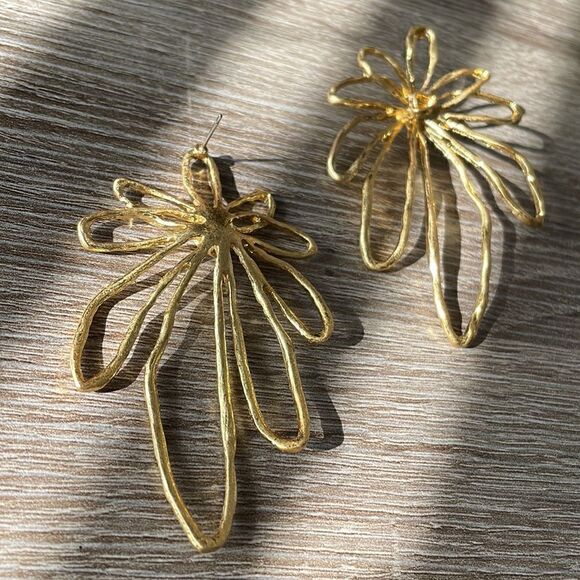 Flower drop earring N81 - Picture 3 of 4